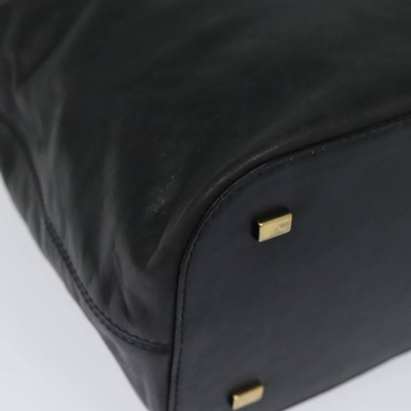 CELINE Hand Bag Leather Black Auth 77841 - Picture 9 of 16